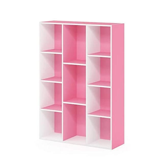 フリノ(Furinno) 本棚 Luderシリーズ 11段 幅73.9×奥行23.9×高さ105.9cm ホワイト/ピンク【日本正規輸入品】 11107WHPI 6,095円