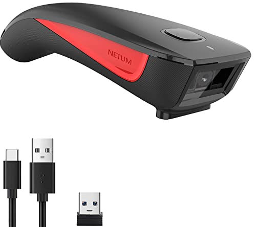 NETUM C990 Bluetooth 2D QRバーコードスキャナーワイヤレス互換、在庫用小型ポケットUSB 1D 2D QRコードスキャナー、タブレット用バーコ