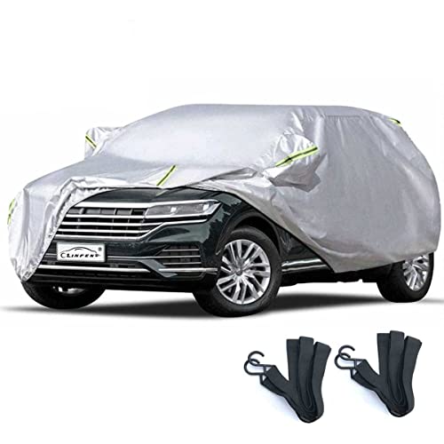 LINFEN 車カバー SUV ミニバン車 防水性アップ ボディカバー カーカバー 自動車カバー 防水防塵防輻射紫外線 黄砂対策 弾力な防風ロープの通販は
