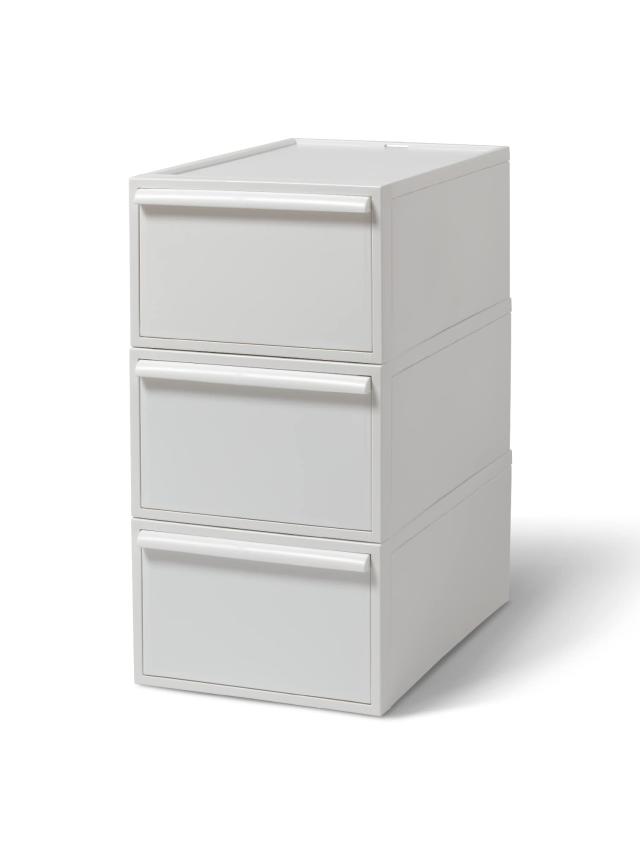 ライクイット (like-it) 収納ボックス クローゼットシステム 引出し (M) 3個組 オールホワイト CS-D2 3P 奥行き52cm クローゼット収納にの通販は 12,888円