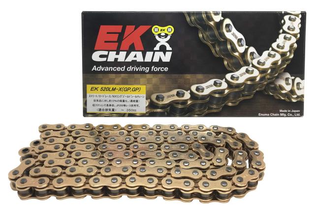 EK(イーケー) NXリングシールチェーン 520LM-X ゴールド 110L 【カシメジョイント】