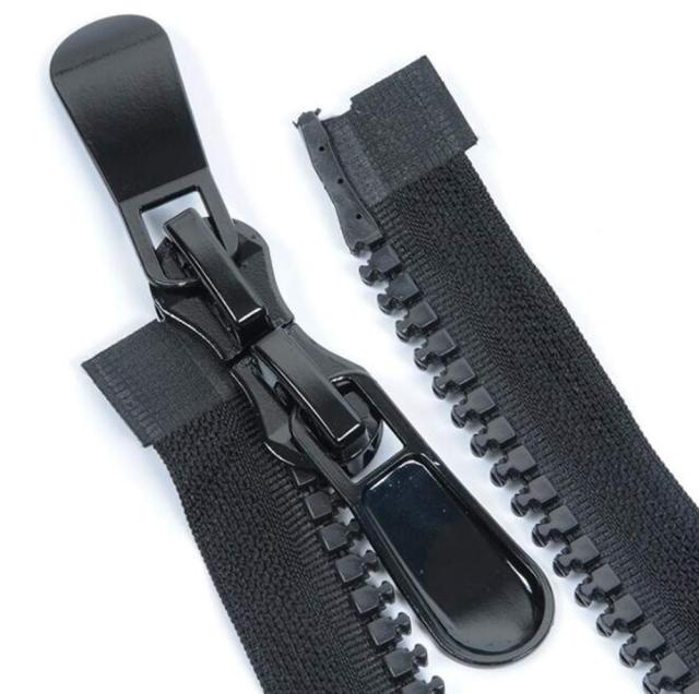 STK ファスナー ダブルジッパー 上止め ダウンジャケット バッグ 修理 DIY 縫製用 手芸素材 黒 (300CM, 4本セット)の通販は 6,300円