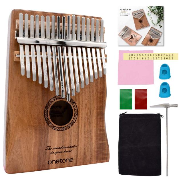 ONETONE ワントーン カリンバ (親指ピアノ) 17キー 初心者セット コア材 OTKL-03/KOA (専用ケース/クロス/指サック/キーステッカー/調整