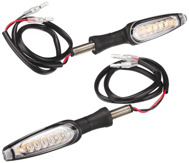 キジマ (kijima) バイク ウインカー シーケンシャルウインカー LED TRタイプ 12V5.3W 2個セット アルミダイキャストボディー/ブラック仕の通販は