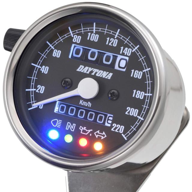 デイトナ(Daytona) バイク用 機械式 スピードメーター ステンレス
