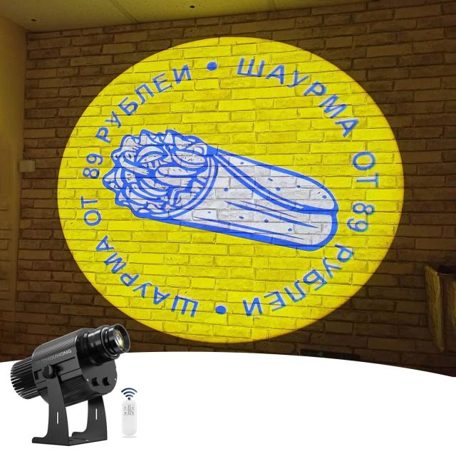 ロゴ LED プロジェクター、屋外の防雨型 LED 広告ロゴ パターン、建設現場の警告スローガン、大規模な屋外商業街頭活動の宣伝看板用のカ