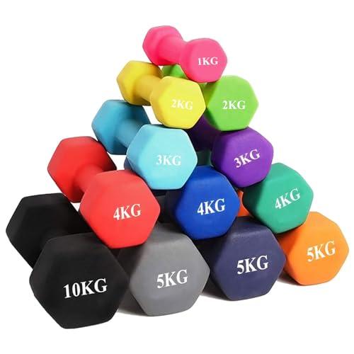 MOJEER ダンベル【2個セット1kg 2kg 3kg 4kg 5kg 6kg 8kg10kg】【 選べる8色】 筋トレ ダイエット 鉄アレイ ソフトコーティング (10kg×2 6,801円