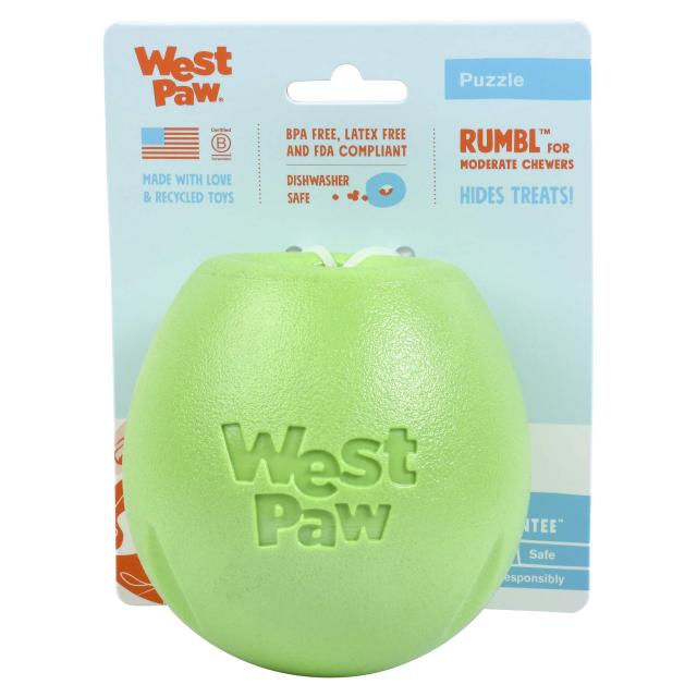 West Paw 犬用おもちゃ ゾゴフレックス・エコー ランブル 知育玩具 早食い防止 ストレス解消 運動不足 ジャングルグリーン Lサイズの通販は 5,935円