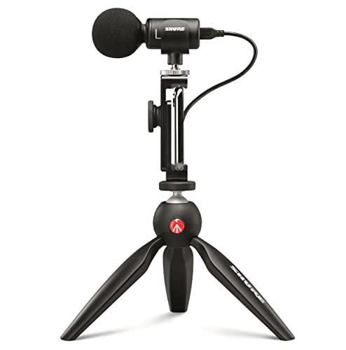 SHURE MV88+ ビデオキット ステレオコンデンサーマイク MV88+DIG-VIDKIT USB接続 USB-C スマホ ステレオ 配信 ストリーミング YouTube 撮