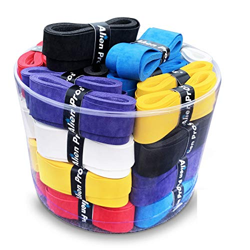 Alien Pros テニスラケットグリップテープ（60グリップ）？ プレカット、ドライタイプのテニスグリップ ？ テニスオーバーグリップテープ、