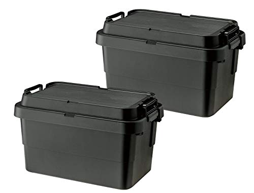 リス 収納ボックス スタッキング トランクカーゴ ブラック 50L 日本製 TC-50S 2個セットの通販は 12,034円