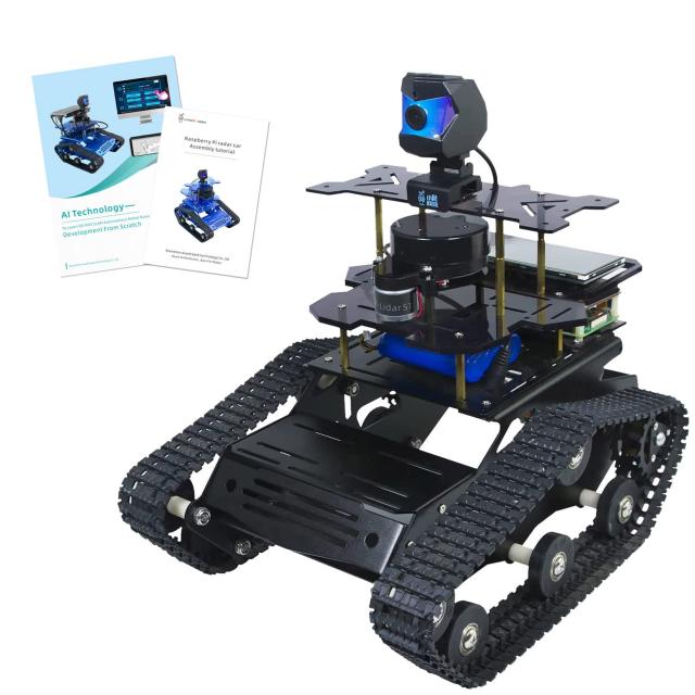XiaoR Geek Raspberry Pi AIロボット 自動運転 ROSロボットカー 地図とナビゲーションを構築するためのラズベリーパイ4b付き