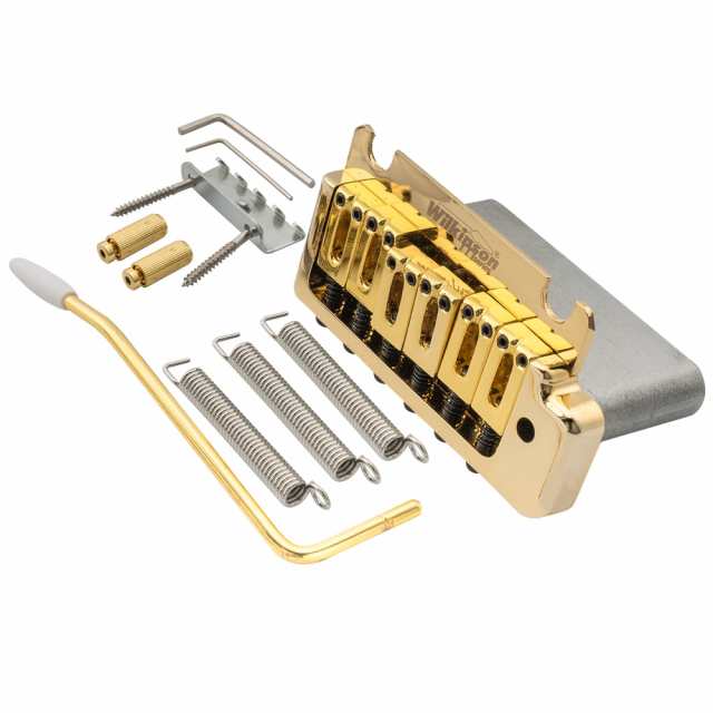 Wilkinson 10.5mmフルブロックST ギタートレモロユニット ブリッジ American Standard/Professional Fender ストラト用 ポップイン 2点、の通販は