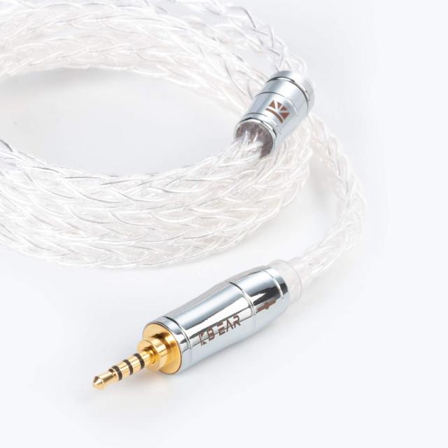 Yinyoo イヤフォン ケーブル mmcx 2.5mm KBEAR KBX4913 純銀 8芯 イヤホン リケーブル 4極 99.99%の純銀度 バランス ヘッドフォン 交換用