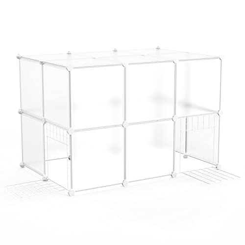 NATRKE ペットサークル 26枚セット プレイサークル ペットフェンスセットドア付 半透明 犬猫うさぎ バリアゲート サークル 35*35cm 5,476円