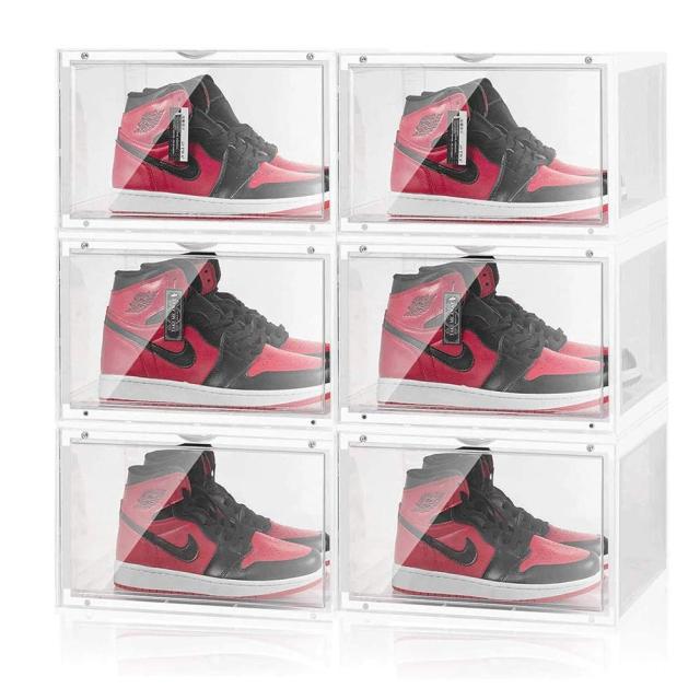 Findbetter シューズボックス スニーカーボックス 靴箱 靴収納 ディスプレイ プラスチック 靴棚 大容量 組立式 積み重ね可能 省スペース