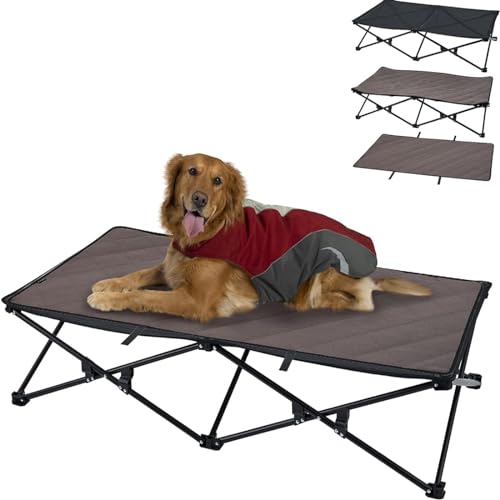 KingCamp ドッグコット 犬用ベッド ペットベッド アウトドア 折りたたみ 洗える ベッド クッション 付き 地面から離れ キャンプ 超大型犬