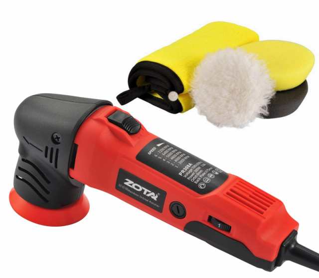 ZOTAポリッシャー,75mm小型 ランダムオービタル式,100V六段変速 3000-7200RPM 恒定回転速度 業務用 家庭用 自動車用 車磨き バイク用, 木の通販は