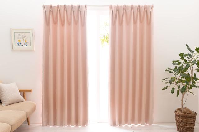 ユニベール 1級遮光 防炎 防炎ラベル付き 節電 省エネ 断熱 保温 日本製 無地 寝室 リビング カーテン 幅100cm×丈150cm 2枚 ベルーイ ピの通販は 5,588円