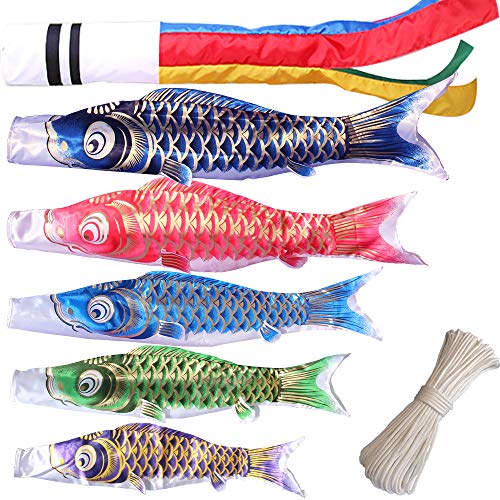 鯉のぼり こいのぼり 黄金永寿鯉 5mセット 庭園 鯉5匹 高級ポリエステルサテン使用 端午の節句の通販はその他おもちゃ