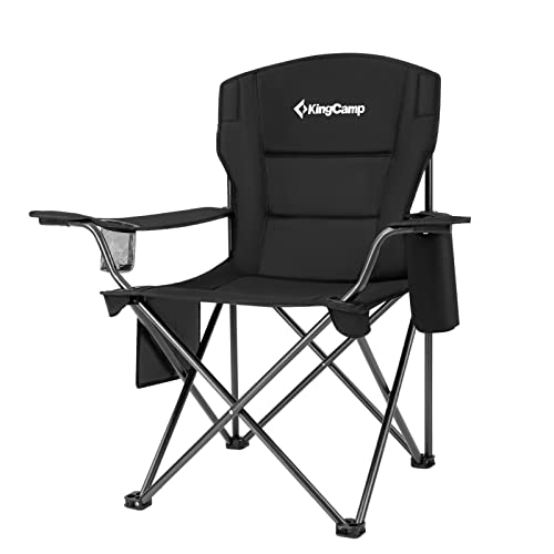 KingCamp キャンプ チェア 折りたたみ アウトドア チェア 軽量 イス 幅103cm 耐荷重136kg コットン入り アームチェア 保冷バック/収納袋