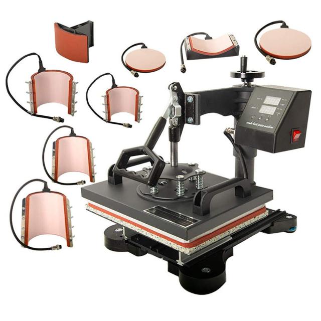 HAIWUSAN 熱転写プレス機 8 in1 110ｖ230*300mm 抱き枕 鞄 携帯電話ケース Tシャツ用など 陶器、金属等様々なものに転写可能