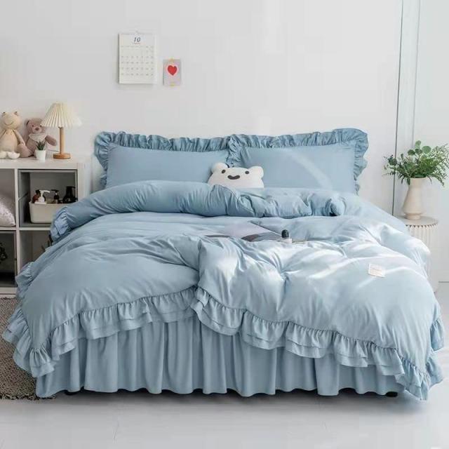 布団カバー シングル セミダブル ダブル 3/4点セット 布団カバー セット フリル 姫風 可愛い シングル掛け布団カバー ベッドスカート 枕の通販は 6,700円