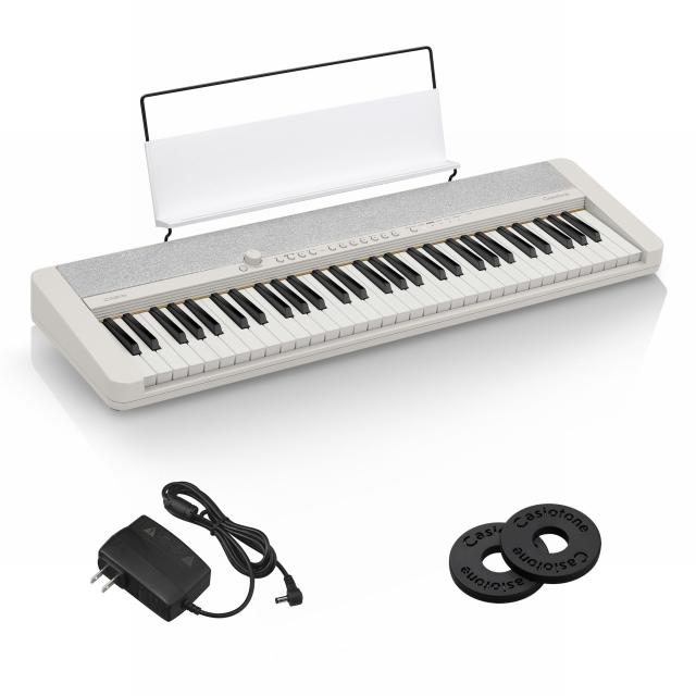 カシオ(CASIO) 電子キーボード カシオトーン CT-S1 WE(ホワイト) ハラミちゃんも愛用の61鍵盤キーボード 高品位な音色を手軽に持ち運び可