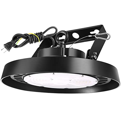 LED高天井照明 250W LED高天井灯[1.5M配線プラグ付] 100-277V 5000K昼白色 35000LM(2000W水銀灯相当） UFO型LEDハイベイライト[5年保証]