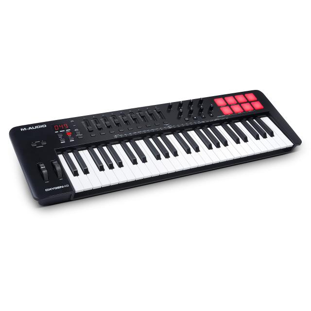 M-Audio 49鍵USB MIDIキーボードコントローラー ベロシティ対応パッド、スマートコードモード/スケールモード、アルペジエーター搭載 豊