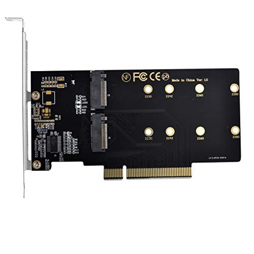 NFHK デュアル 2X NVME M.2 AHCI - PCIE Express 3.0 Gen3 X8 X16 RAID カード VROC Raid0 ハイパーアダプターの通販は