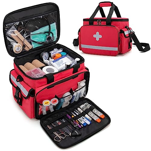 CURMIO メディカルバッグ 救急バッグ 家庭 学校 アウトドア スポーツ 部活 看護 応急処置（バッグのみ）赤の通販は 5,413円