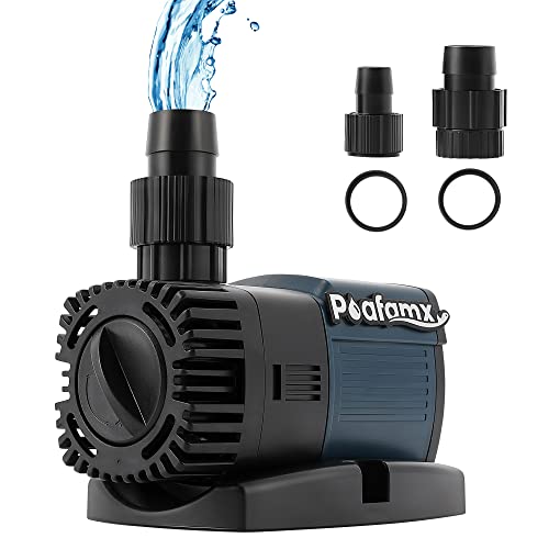 Poafamx 水中ポンプ 排水ポンプ 吐出量5800L/H 最大揚程4.8M 38W 速度コントロール 水陸両用 静音設計 ガーデニング/水換え/池/水族館/水