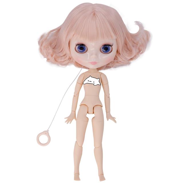 12インチの人形の体の練習のみ、かわいい人形bjd 長髪、関節人形、人間のおもちゃ、アニメのおもちゃ4色の目の交換、用かつら交換、手交