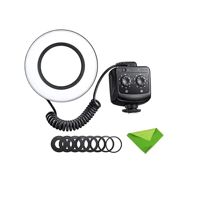 GODOX RING72 マクロLEDリングライト,5600K 撮影用ライト10段階調光 調光範囲10％-100％ カメラ/一眼レンズカメラ用,人物のクローズアッ