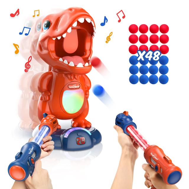 EagleStone おもちゃ 的あて ポッパーガン 電子ターゲット 恐竜おもちゃ 男の子 シューティングゲーム 室内ゲーム 子供 効果音 48個スポ 7,575円