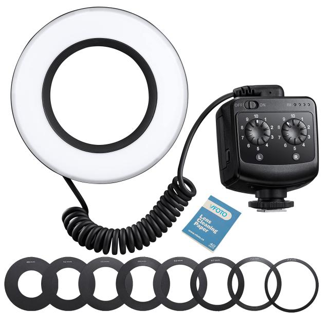 GODOX RING72 マクロリングライト LED 72球 5600K 10段階調光 撮影用ライト 8つのレンズを配合する適応リング, マクロ撮影は、クローズア