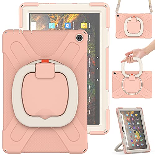 縦置き 横置き Fire HD 10 Plus 2021年型 ケース Fire HD 10 カバー 360度回転 持ち手付き 斜め掛け ショルダーベルト 肩掛け ストラップの通販は 5,324円