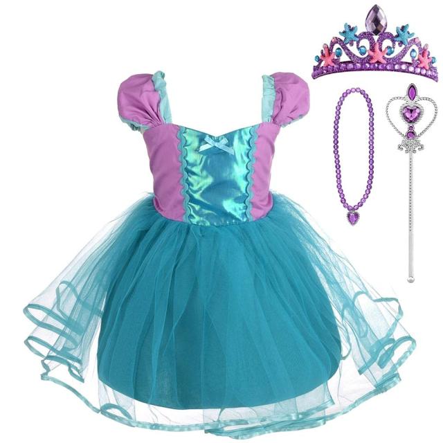 [Dressy Daisy] プリンセス 人魚姫 コスチューム 誕生日 ファンシー パーティー ベビードレスアップ アクセサリー付 幼児 女の子 サイズ