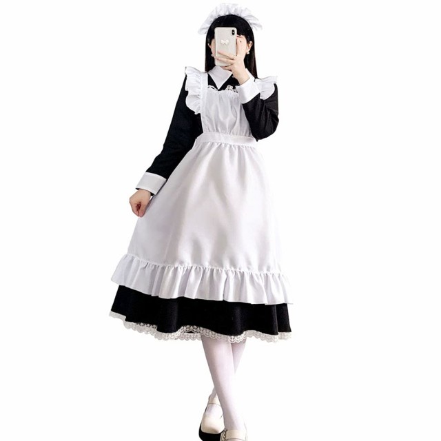 Amazon.co.jp: [JOYBANK] クラシカル ロングメイド服 長袖