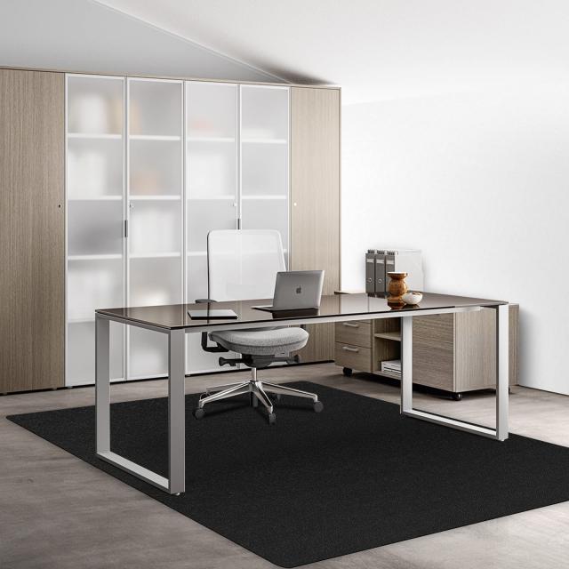 デスクごとチェアマット ゲーミングチェアマット ダイニングマット 床保護マット SALLOUS 超大判 特大サイズ180×300cm PVC 抗菌 防カビ