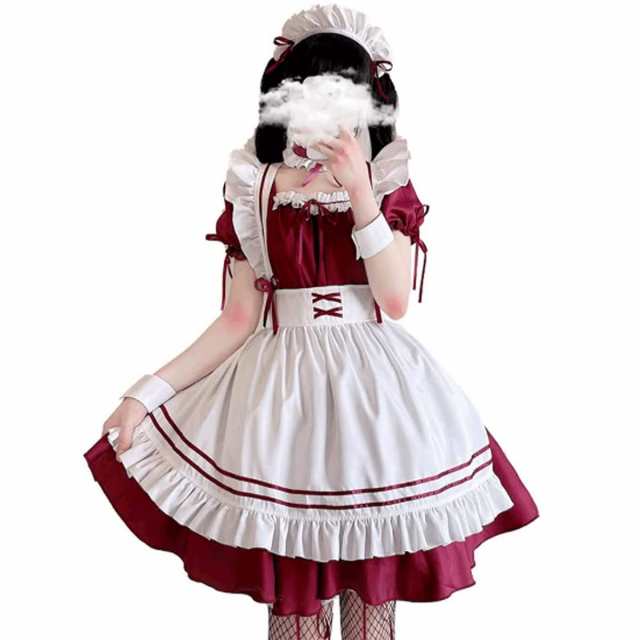 ANONIE] メイド服 コスプレ仮装 初心者 セット かわいい コスチューム ホワイト+ブラック 豪華セット (red, 5XL)の通販はau  PAY マーケット - ks-shop2 | au PAY マーケット－通販サイト