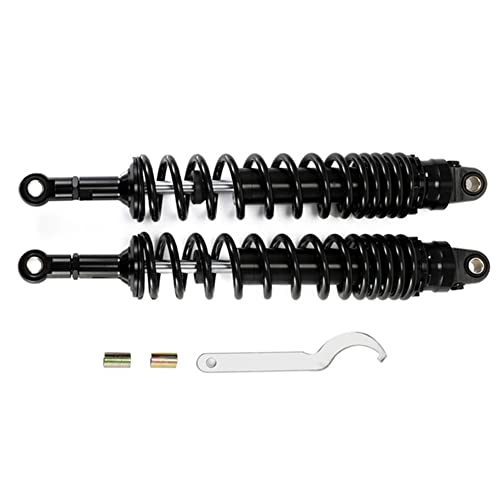 Hegeiisy ユニバーサルATVクワッドダート用400mm 8mmスプリングオートバイ用ショックアブソーバーリアサスペンション黒