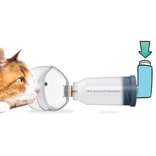 猫用エアゾールチャンバー、猫がペットのMDIを吸入するのを助ける喘息レスキューチャンバー、すべての猫と小型犬用に設計されたペットマの通販は