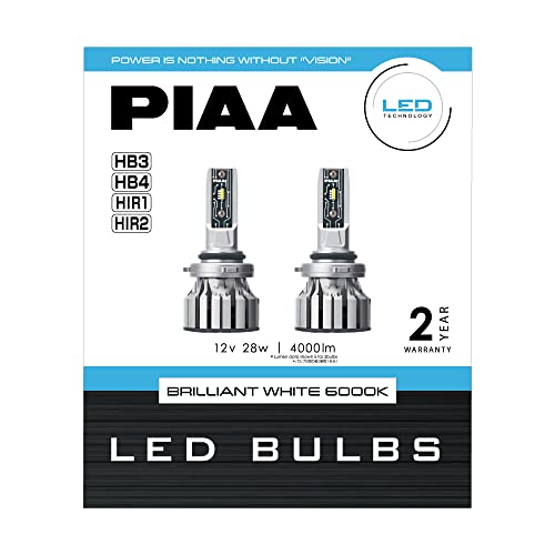 【Amazon.co.jp 限定】PIAA ヘッドライト/フォグライト用 LED 6000K BRILLIANT WHITE 12V 28W 4000lm HB3/4 HIR1/2 2年保証 車検対応 2個