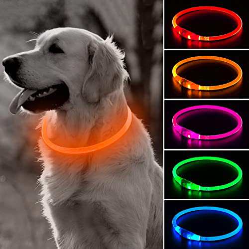 Weesiber 犬 光る首輪 - 充電式 LED 光る 犬 首輪 犬 散歩 Weesiber 犬 光る首輪 - 充電式 LED 光る 犬 首輪 犬 散歩