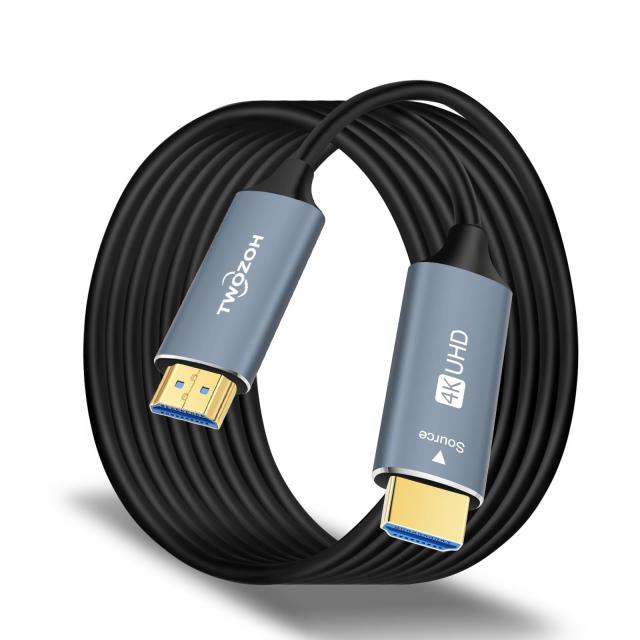 Twozoh 光ファイバーHDMI ケーブル 75M 4K 2.0 60Hz 1080P対応 18gbps超高速HDMI ケーブル 60P 4K/UHD 4:4:4 HDCP 2.2 ARC (5M-150M)