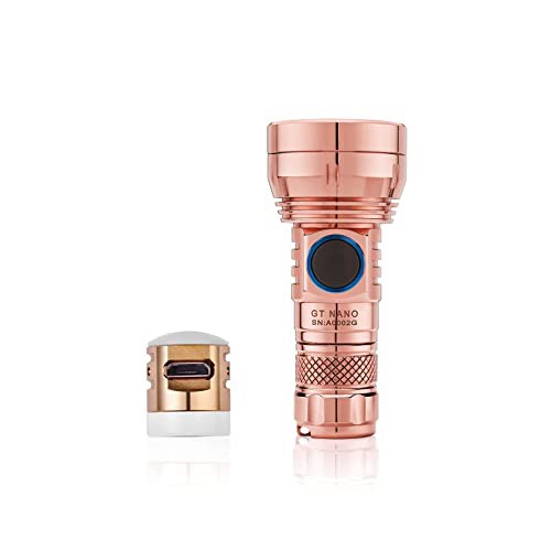 LUMINTOPミニライト,小型充電式キーホルダー,照射距離450メートル (GT NANOCOPPER 赤金)の通販は