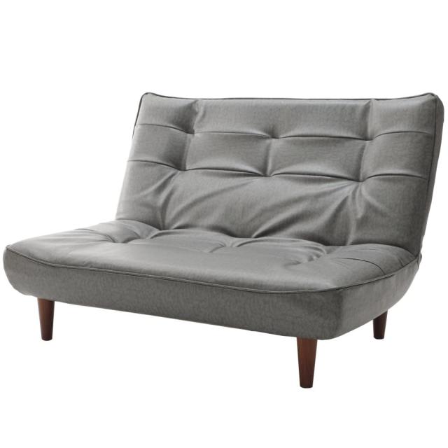 セルタン 幅約121cm 和楽の浅葱 2人掛け ポケットコイル ヴィンテージグレー 背部リクライニング 高反発 日本製 A40p-695GRYの通販は