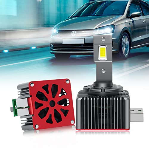 D3S LED ヘッドライト LEDバルブ 車検対応 「OPPLIGHT最新型」 純正同形状 ポン付け 純正HIDをLED化 AUDI アウディ VW ゴルフ ベンツ 12V